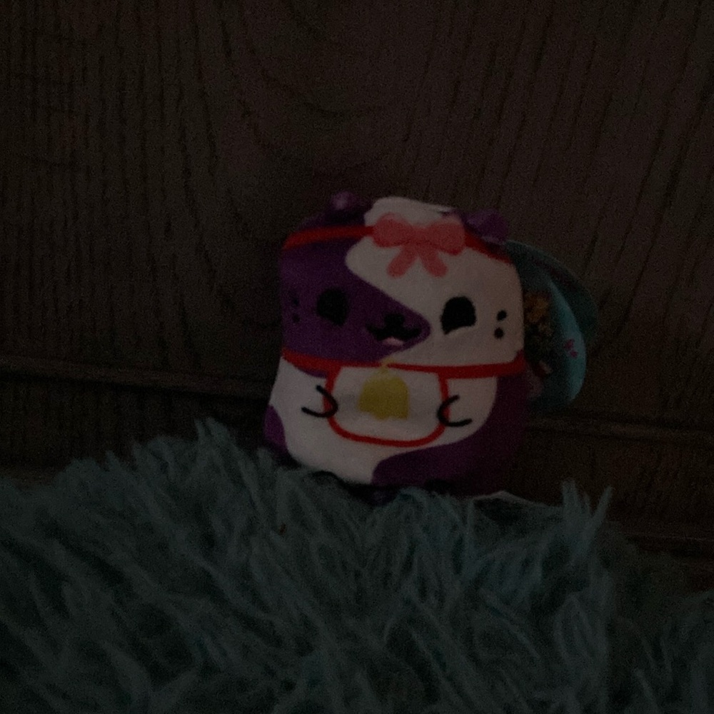 Cute Purple and White Plush Toy cats vs pickles